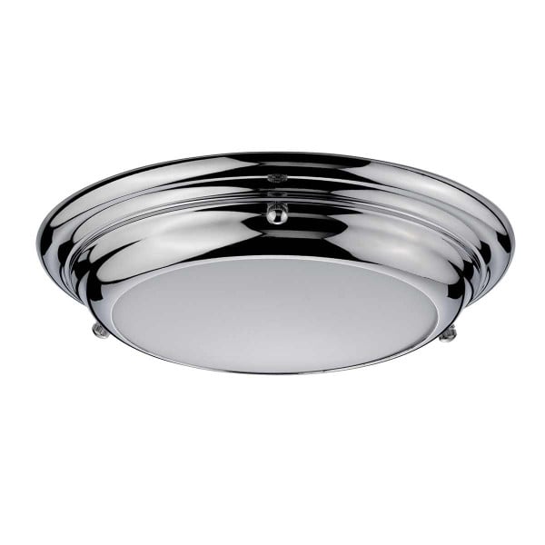 Plafon Welland okrągły srebrny LED 1x12W 24,5cm 1080lm IP54 Elstead 817873