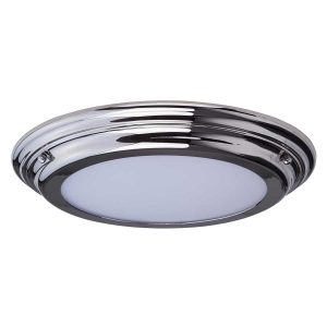 Plafon Welland okrągły srebrny LED 1x25W 36,1cm 2250lm IP54 Elstead 817869