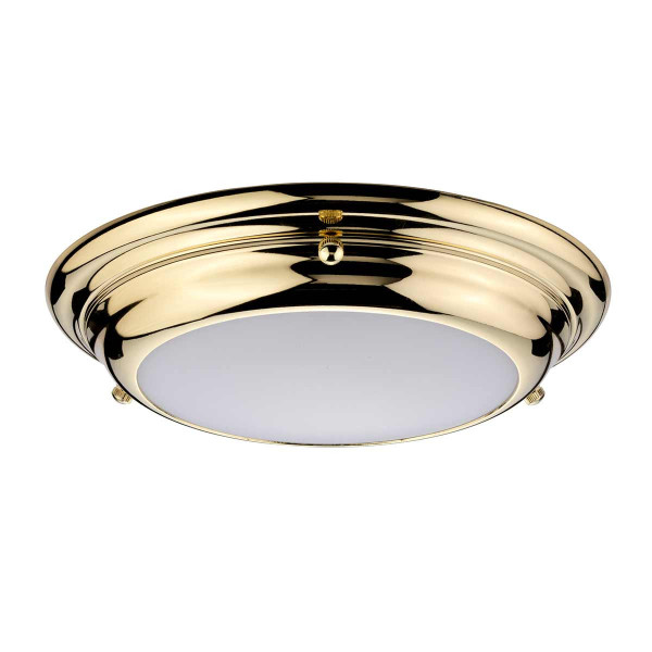 Plafon Welland okrągły złoty LED 1x12W 24,5cm 1080lm IP54 Elstead 817902