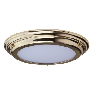 Plafon Welland okrągły złoty LED 1x25W 36,1cm 2250lm IP54 Elstead 817881