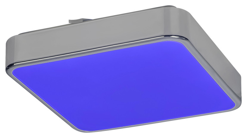 Plafon Wolimir z pilotem kwadratowy srebrny LED 1x22W 29cm IP44 Rabalux 872628