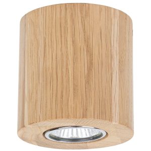 Plafon Wooddream Round drewniany brązowy 34051