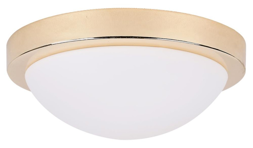 Plafon złoto-biały okrągły 28cm RODA 1xE27x40W IP44 Candellux 924000