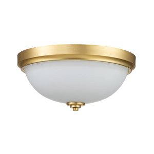 Plafon złoty okrągły 33,5cm Malibu 2xE27x60W IP44 Feiss 881197 Plafon złoty okrągły 33,5cm Malibu 2xE27x60W IP44 Feiss 881197