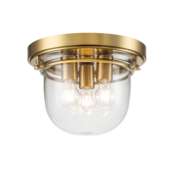 Plafon złoty okrągły 33cm Whistling 3xE27x40W IP44 Quoizel 883893
