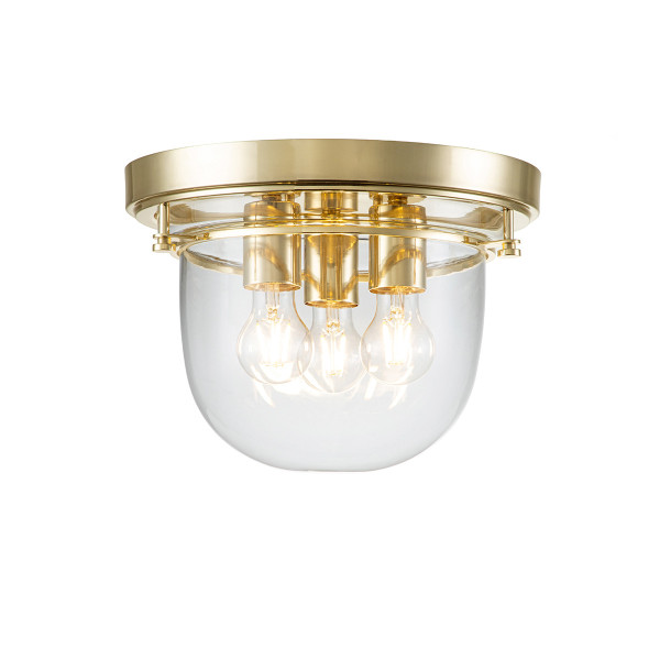 Plafon złoty okrągły 33cm Whistling 3xE27x40W IP44 Quoizel 883885