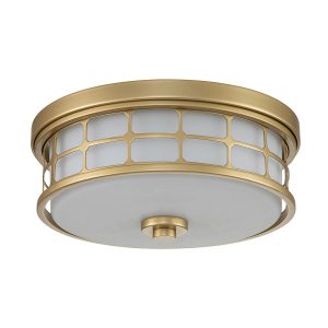 Plafon złoty okrągły 34,5cm Guardian 2xE27x60W IP44 Quoizel 881111 Plafon złoty okrągły 34,5cm Guardian 2xE27x60W IP44 Quoizel 881111