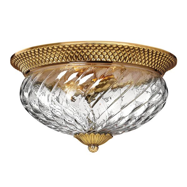Plafon złoty okrągły 36,1cm Plantation 3xE27x60W IP20 Hinkley 881327