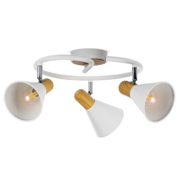 Plafoniera LightLogic LL LASH PLAFON 3xE14 66218 regulacja drewno spot 955398