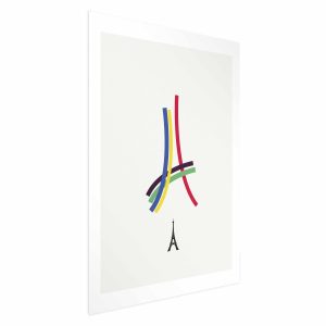 Plakat Abstrakcyjna Wieża Eiffla 21×30 cm 583560 Plakat Abstrakcyjna Wieża Eiffla 21×30 cm 583560