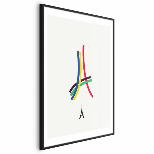 Plakat Abstrakcyjna Wieża Eiffla 21x30 cm 581382