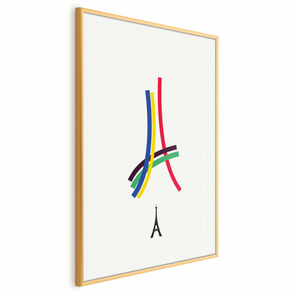 Plakat Abstrakcyjna Wieża Eiffla 60x90 cm 581008
