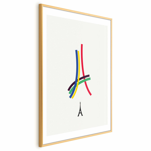 Plakat Abstrakcyjna Wieża Eiffla 60x90 cm 590469