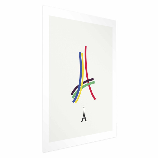 Plakat Abstrakcyjna Wieża Eiffla 60x90 cm 591432