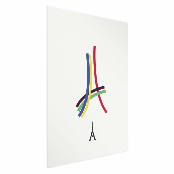 Plakat Abstrakcyjna Wieża Eiffla 60x90 cm 576983