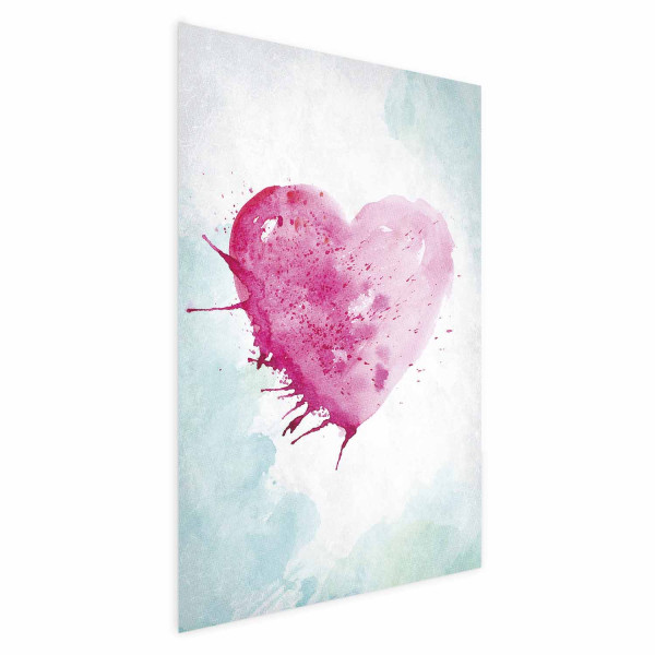 Plakat Akwarelowe serce 29,7x42 cm 581359