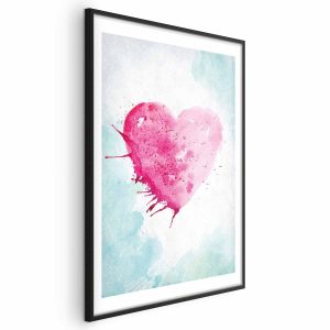 Plakat Akwarelowe serce 60×90 cm 582235 Plakat Akwarelowe serce 60×90 cm 582235