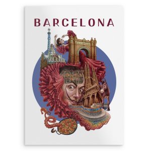 Plakat Barcelona, miejska dekoracja 40×60 cm 483615 Plakat Barcelona, miejska dekoracja 40×60 cm 483615