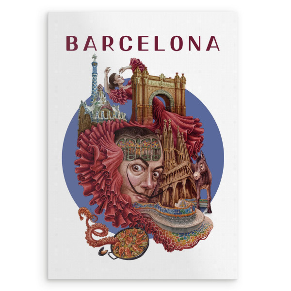 Plakat Barcelona, miejska dekoracja 40x60 cm 483615