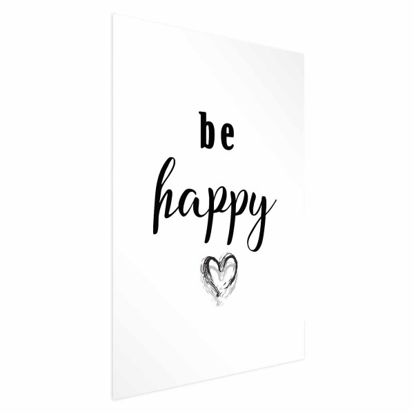 Plakat Be happy 21x30 cm 584670
