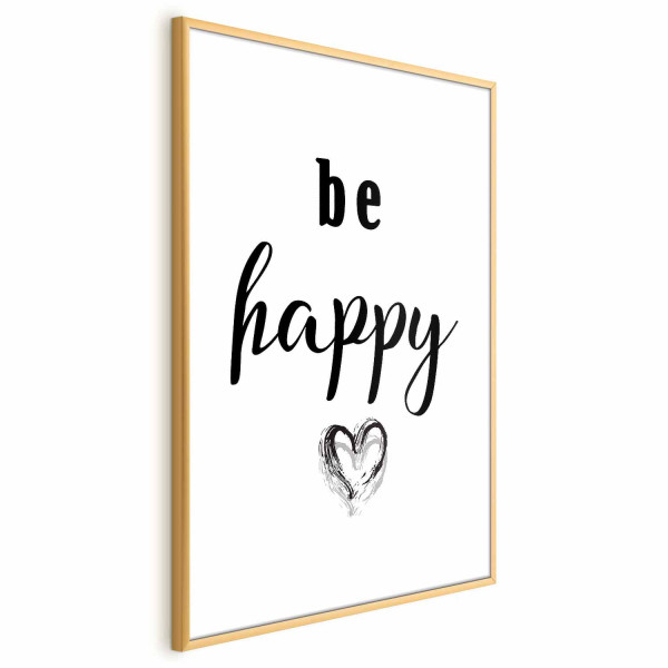 Plakat Be happy 29,7x42 cm 583216