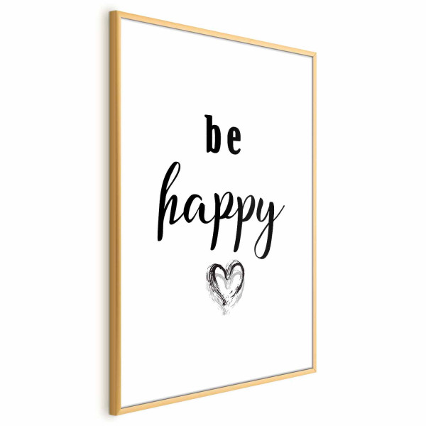 Plakat Be happy 40x60 cm 587283