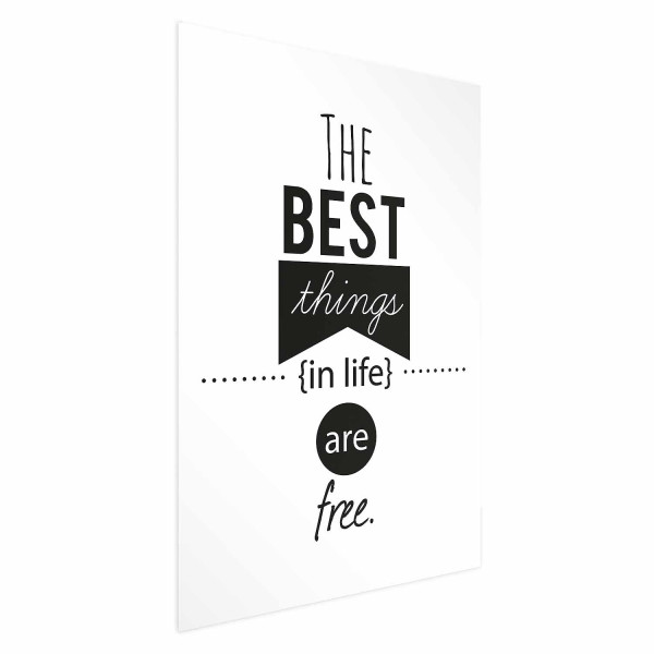 Plakat Best things in life 29,7x42 cm 578989