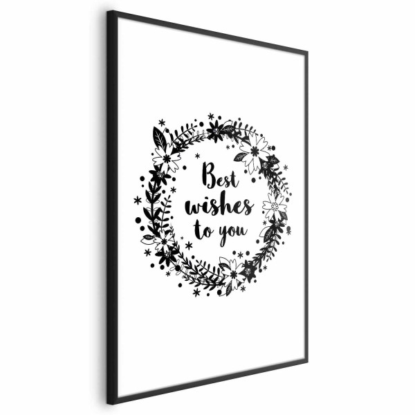 Plakat Best wishes 21x30 cm 581465