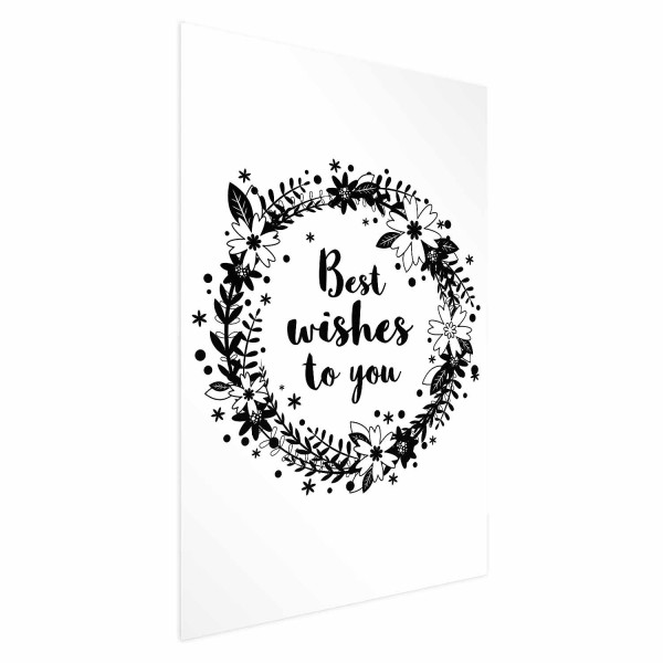 Plakat Best wishes 21x30 cm 590043
