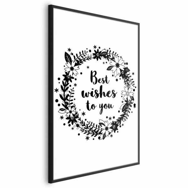 Plakat Best wishes 29,7x42 cm 580476