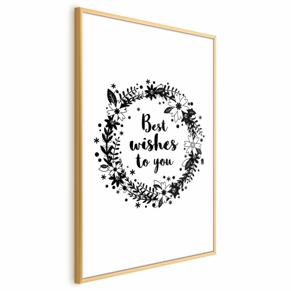 Plakat Best wishes 29,7x42 cm 583736