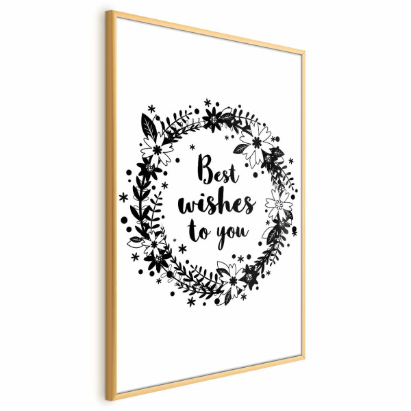 Plakat Best wishes 29,7x42 cm 588563