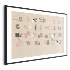 Plakat Beżowe abecadło 60×40 cm 578363 Plakat Beżowe abecadło 60×40 cm 578363