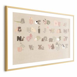 Plakat Beżowe abecadło 60×40 cm 582471 Plakat Beżowe abecadło 60×40 cm 582471