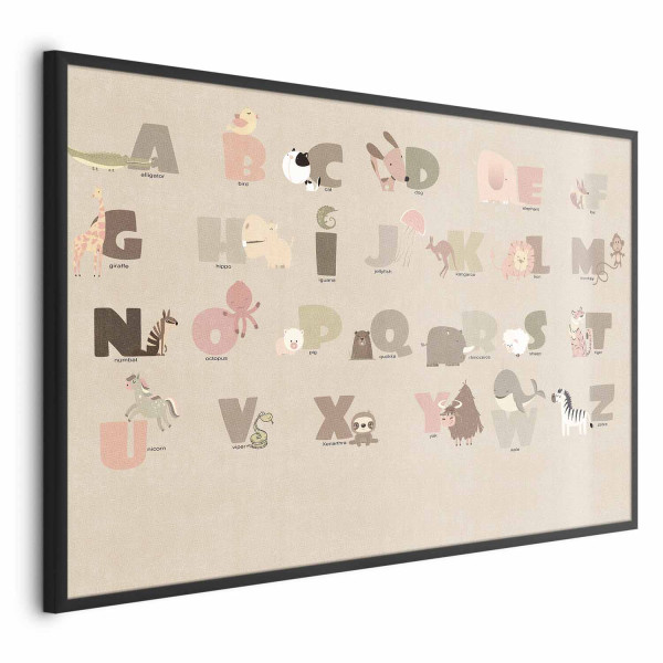 Plakat Beżowe abecadło 60x40 cm 590051