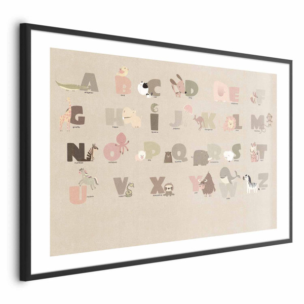 Plakat Beżowe abecadło 90x60 cm 587700