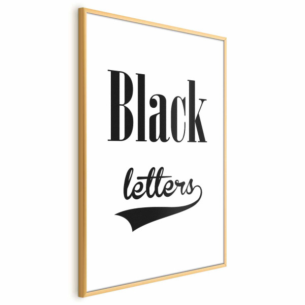 Plakat Black letters 29,7x42 cm 585192
