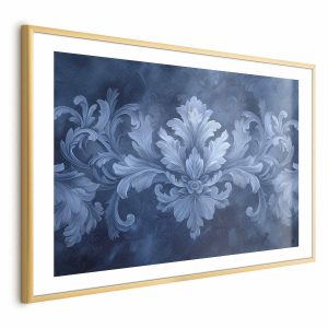 Plakat Błękitny ornament 30×21 cm 589853