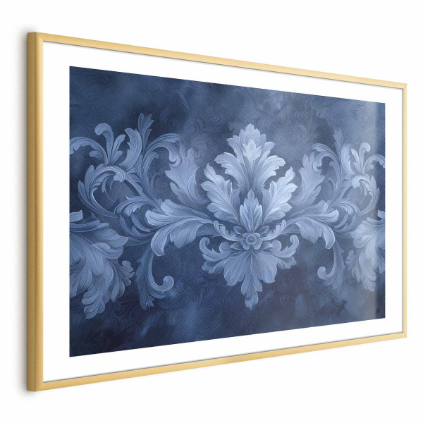Plakat Błękitny ornament 42x29,7 cm 578777