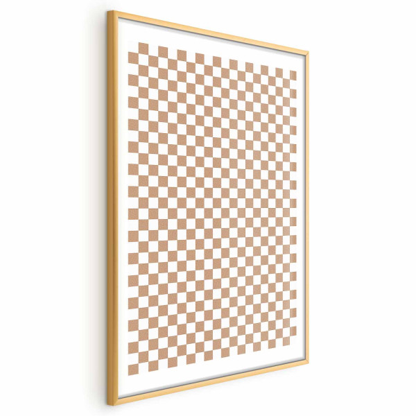 Plakat Brązowa geometria 60x90 cm 581517