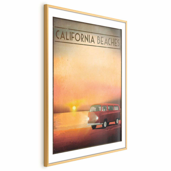 Plakat California Beaches 60x90 cm 583605