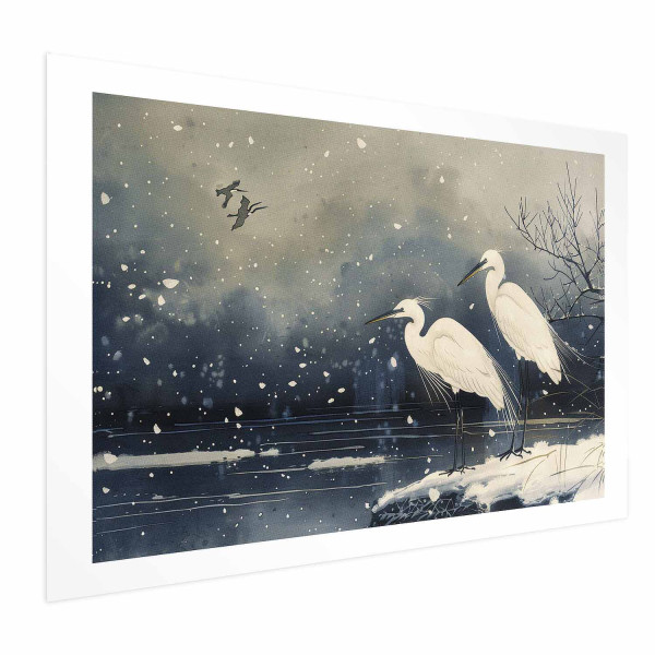 Plakat Czaple nad stawem 30x21 cm 578033