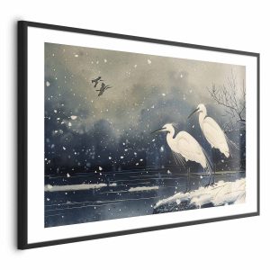 Plakat Czaple nad stawem 42×29,7 cm 580689 Plakat Czaple nad stawem 42×29,7 cm 580689