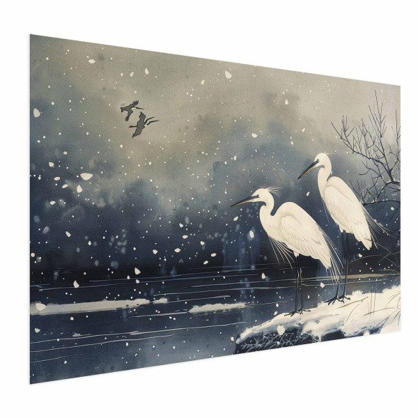 Plakat Czaple nad stawem 90x60 cm 588532