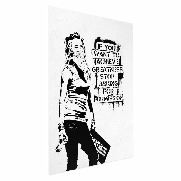 Plakat Dziewczyna z graffiti 21x30 cm 578647