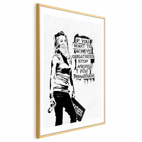 Plakat Dziewczyna z graffiti 29,7x42 cm 587103
