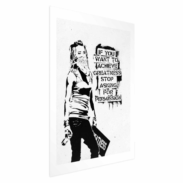 Plakat Dziewczyna z graffiti 29,7x42 cm 578713