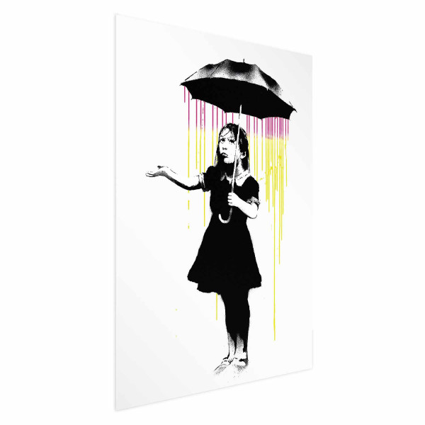 Plakat Dziewczynka z parasolką 21x30 cm 588212