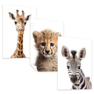 Plakat Dzikie zwierzątka SET 3x A3 996185