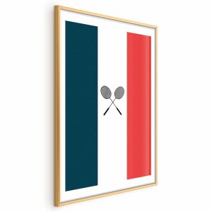 Plakat Francja i badminton 21×30 cm 583382 Plakat Francja i badminton 21×30 cm 583382